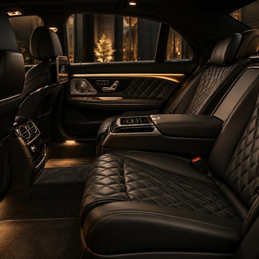 Interior premium do veículo executivo